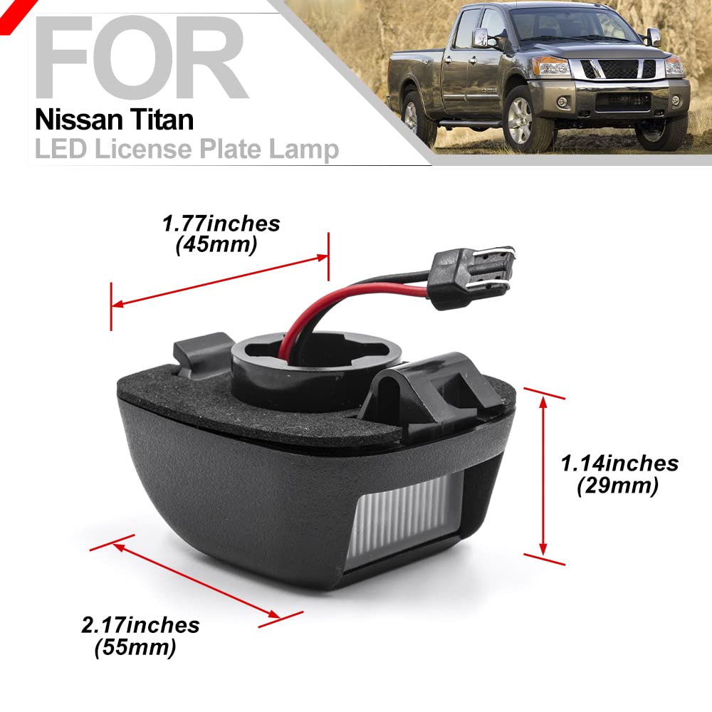 Amazon.com: 2pcs LED License Plate Light Lamp for Nissan Titan